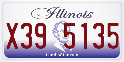 IL license plate X395135