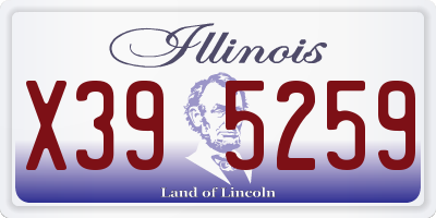 IL license plate X395259