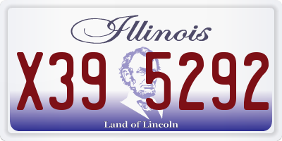 IL license plate X395292