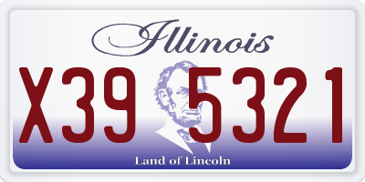 IL license plate X395321
