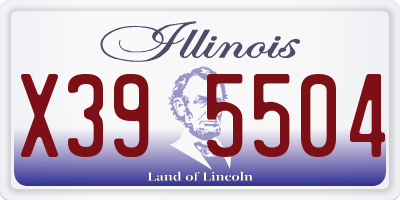 IL license plate X395504