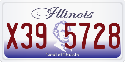 IL license plate X395728