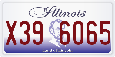 IL license plate X396065