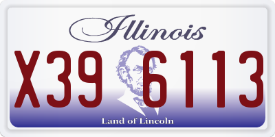 IL license plate X396113