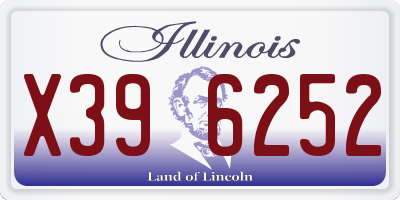 IL license plate X396252