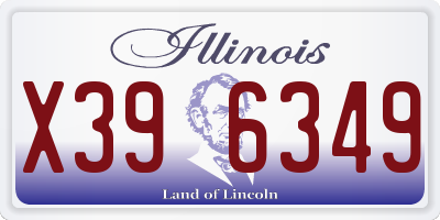 IL license plate X396349