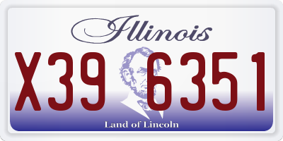 IL license plate X396351