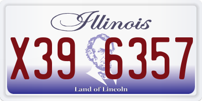 IL license plate X396357