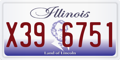 IL license plate X396751