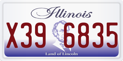 IL license plate X396835