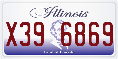IL license plate X396869