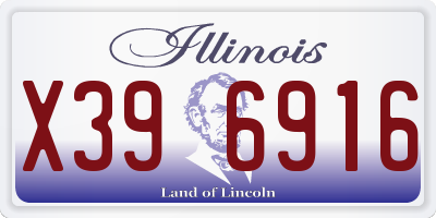 IL license plate X396916