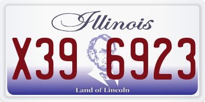 IL license plate X396923