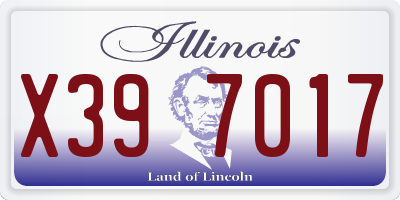 IL license plate X397017