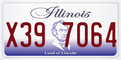 IL license plate X397064