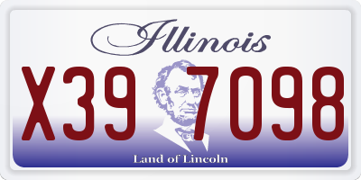 IL license plate X397098