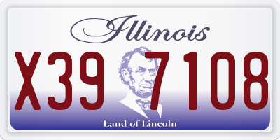 IL license plate X397108