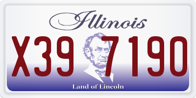 IL license plate X397190