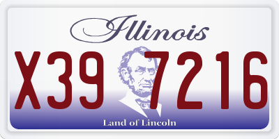 IL license plate X397216
