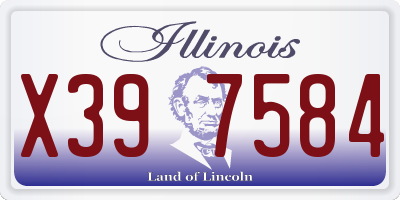 IL license plate X397584
