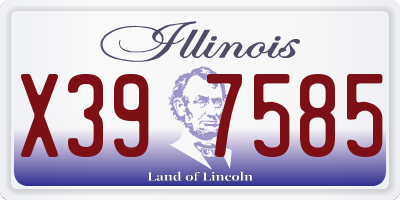 IL license plate X397585