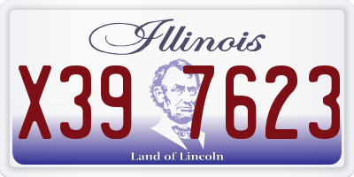 IL license plate X397623