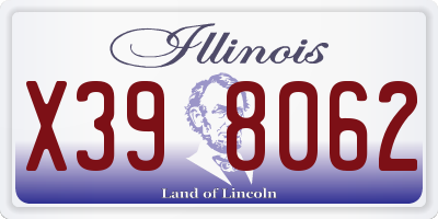 IL license plate X398062