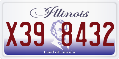 IL license plate X398432