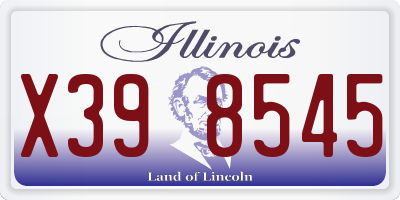 IL license plate X398545