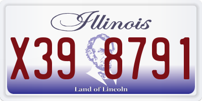 IL license plate X398791