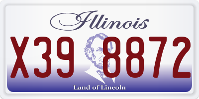 IL license plate X398872
