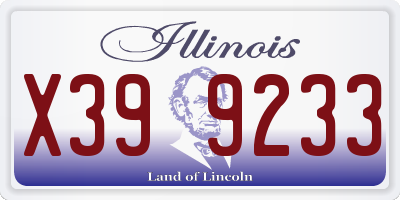 IL license plate X399233