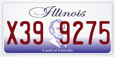 IL license plate X399275