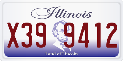 IL license plate X399412