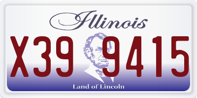 IL license plate X399415