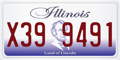 IL license plate X399491