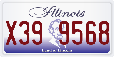 IL license plate X399568
