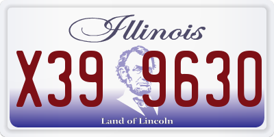 IL license plate X399630
