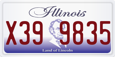 IL license plate X399835