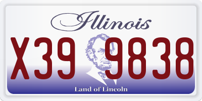 IL license plate X399838
