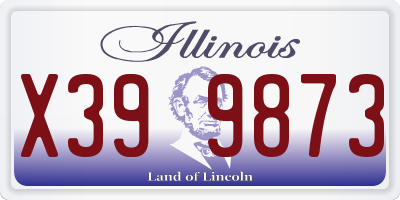 IL license plate X399873