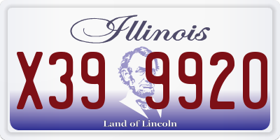 IL license plate X399920