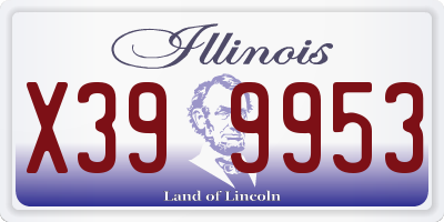 IL license plate X399953