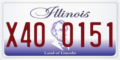 IL license plate X400151
