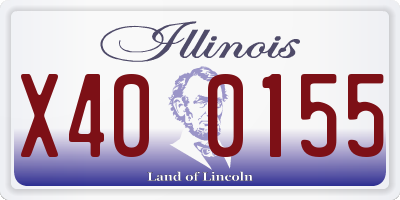 IL license plate X400155