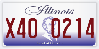 IL license plate X400214