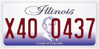 IL license plate X400437