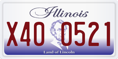 IL license plate X400521