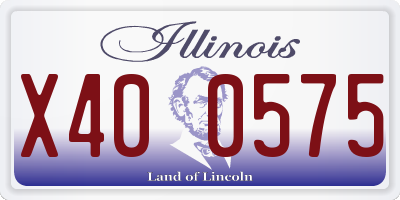 IL license plate X400575