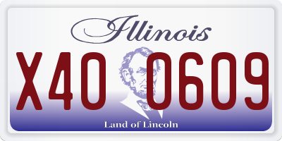 IL license plate X400609